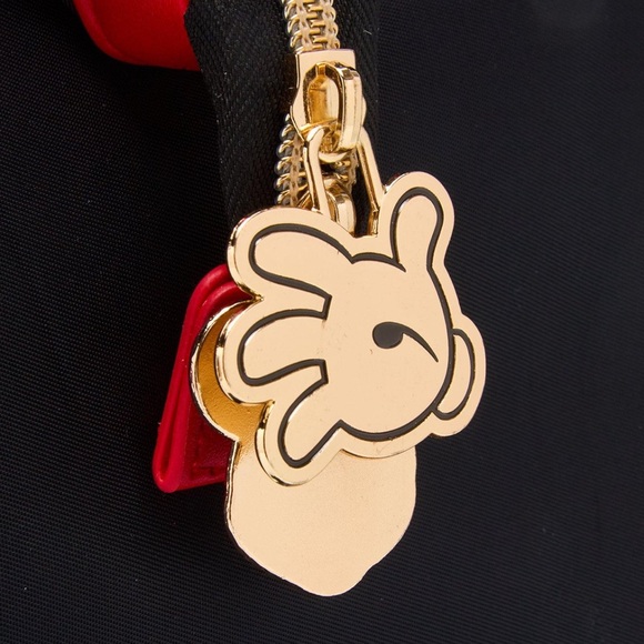 NWT Disney Mickey Mouse Quilted Black and Red Backpack Boxlunch exclusive - Picture 4 of 7